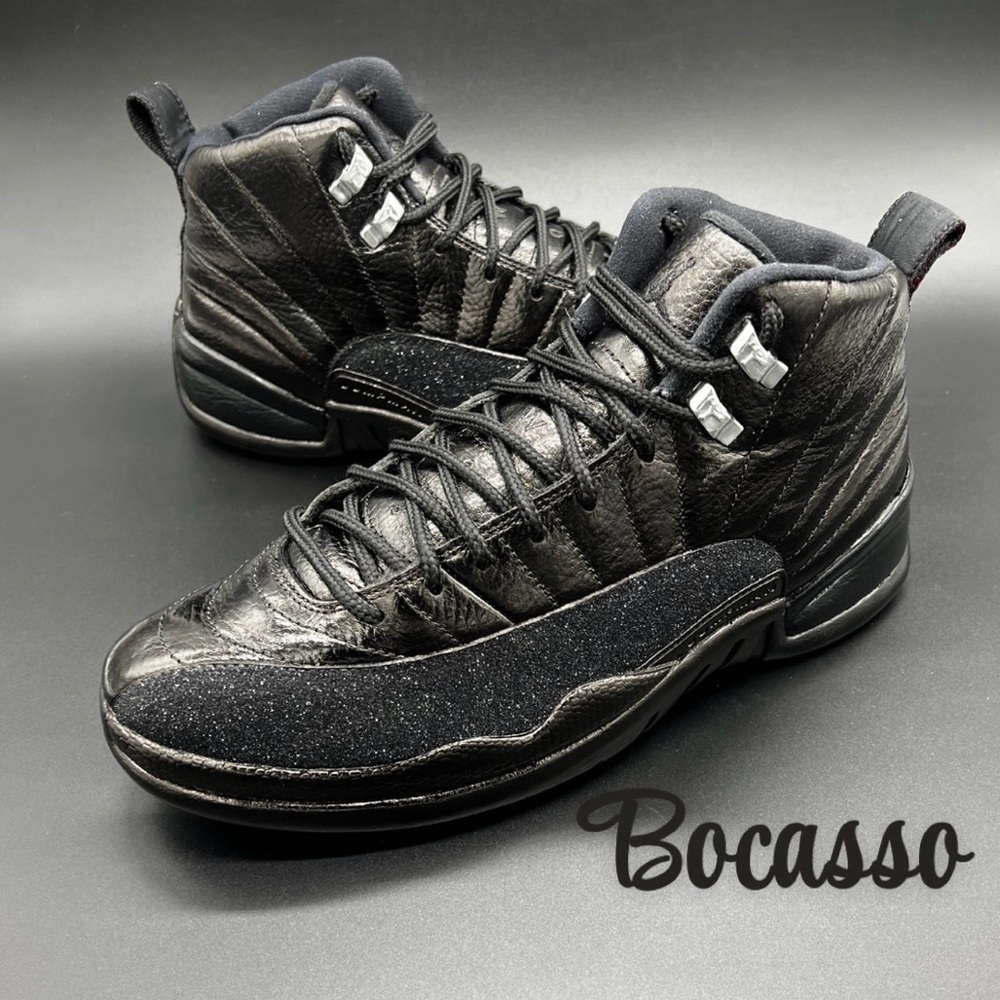 Jordan 12 Custom Triple Black Glitter Size 9.5 Men's Ships Fast